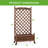 2 Robbie 48 in. Wood Planter Box & Diamond Lattice Trellis, with Drainage, Optional Wheels