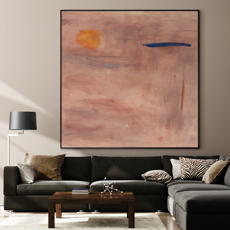 Extra Large Wall Art Fabric Print - Modern Abstract for Contemporary Home Artwork Decor for Living Room or Bedroom - "Frame Assembly Required (Unfinished Frame)"