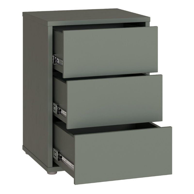 49.8cm W Manufactured Wood Bedside Table, Green