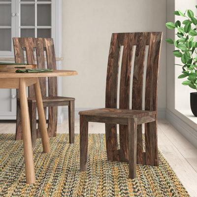 Chaise d'appoint en bois massif de 18,5 po Philipson, ensemble de 2 (ensemble de 2)