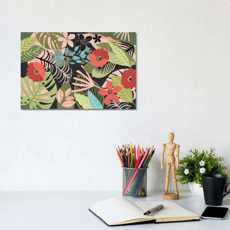 Tropical Silhouette by Nancy Mckenzie - Wrapped Canvas Print, 20.32 cm H x 30.48 cm W