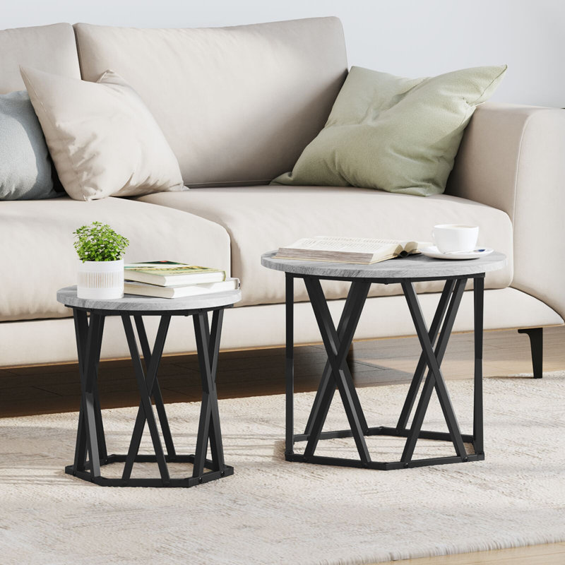 Coffee Table, 40cm H x 50cm W x 50cm D, Grey Sonoma