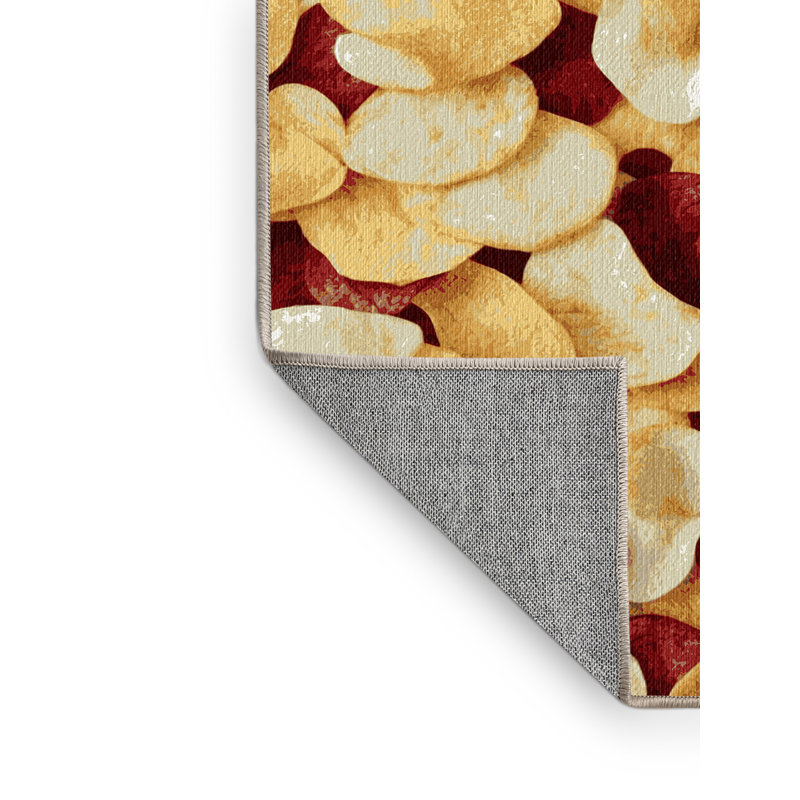  Tapis lavable avec pommes frites, Rond 4 pi