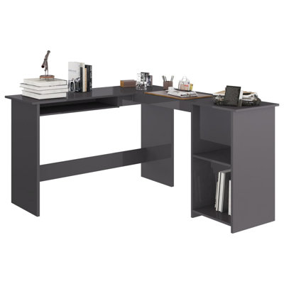Bureau d'angle en L en bois d'ingénierie