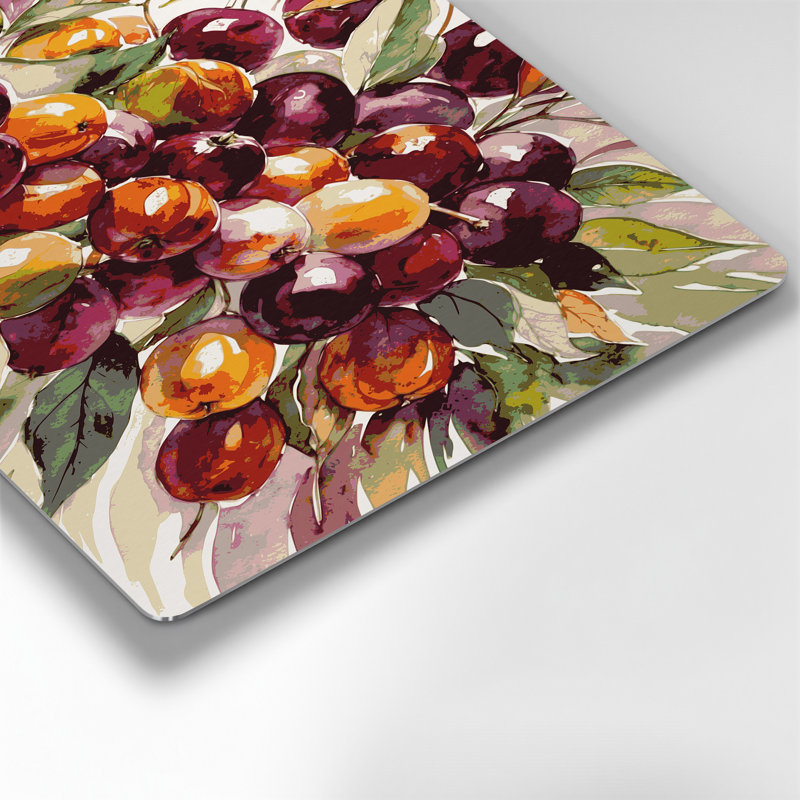 «Fruit Jujube», art mural en métal brun, H 11 po x l 14 po
