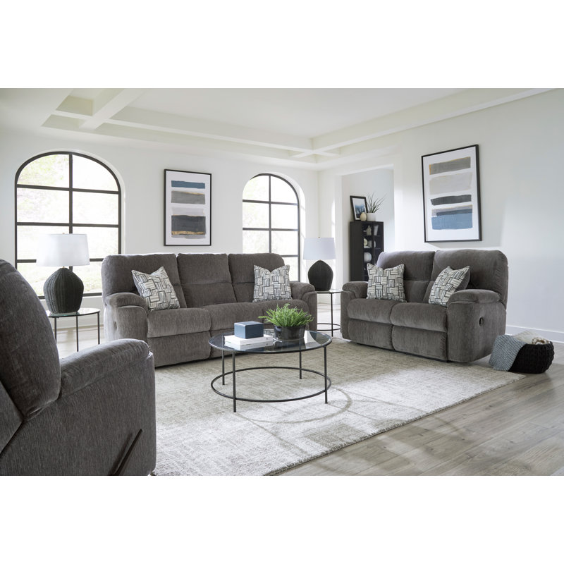 Bachar Reclining Sofa, Gray