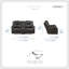 Ensemble de 2 fauteuils inclinables en microfibre polie avec console de rangement centrale Yasminda-1901199729