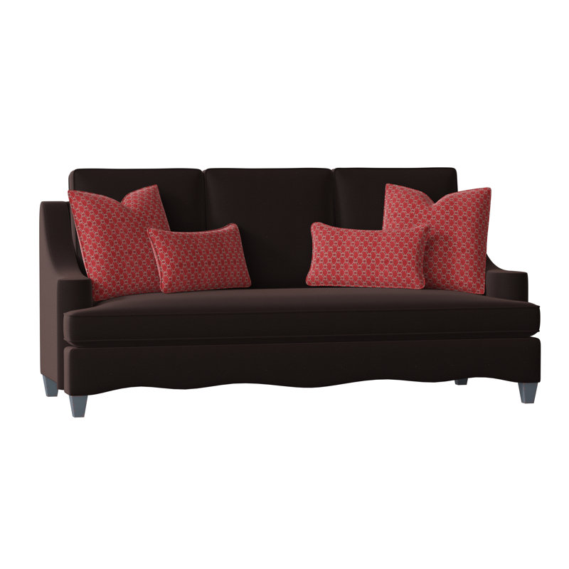 Atlantic Upholstered 86'' Sofa, Amber, Margaret Mahogany, Amelia Azalea