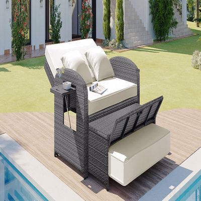 Méridienne double Pe Wicker Rattan