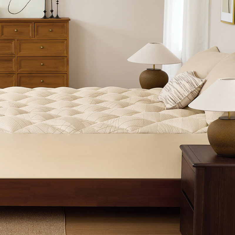 Surmatelas en rayonne de bambou BEDLORE®, surmatelas moelleux en forme de nuage avec poche profonde de 6 à 18 po, surmatelas moelleux pour soulager les maux de dos