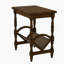 Table d'appoint en bois classique avec porte-revues, pieds en bois d'hévéa et finition en placage de bouleau-1214083624