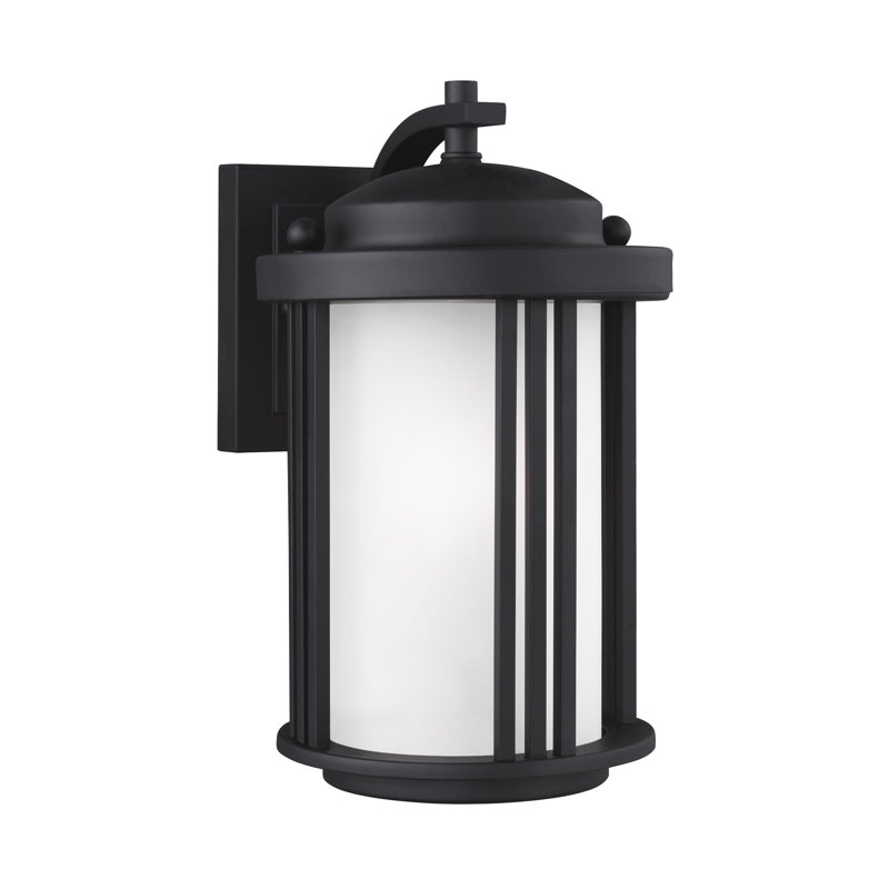Petite lanterne murale d'extérieur à une lumière Crowell de Génération Éclairage , Noir