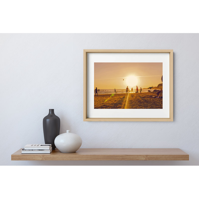 Vita Da Spiaggia Print by Joseph Regan, Natural, 14" H x 16" W x 0.75" D