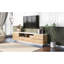 Console de télévision moderne pour écrans de 80 po: Vaste espace et porte de commodité pour téléviseurs: matériaux de qualité, impression durable