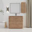 Meuble-lavabo autoportant de 40 po, lavabo en céramique, contreplaqué, charnières, 45 poignées cachées, tablettes réglables, meuble-lavabo latéral à surface lisse, portes à fermeture en douceur à bord incliné, armoire, contreplaqué-130523136