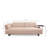 3-Seat Sofa-Bed, Beige Fabric, 86.6 x 35.4 x 31.5 inches | Beech Wood & Chipboard Frame | 100% Polyester, Portable Cushions, Includes 2 Pillows | Fixed Back Cushion, Stylish for Home & Industrial Decor-80288782