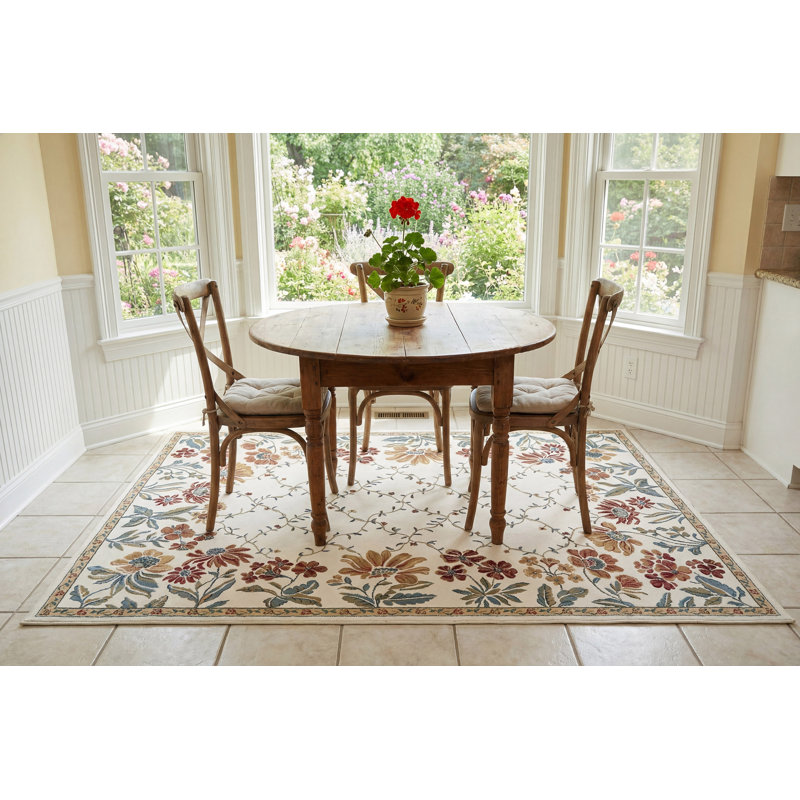 Angie Floral Indoor Rug, Rectangle 7'10" x 11'2"