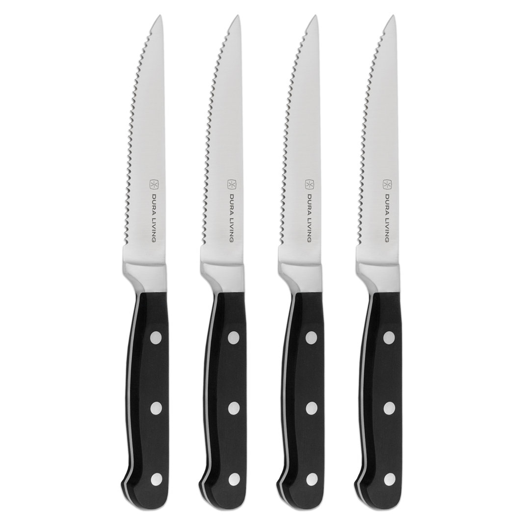 Dura Living 4 Piece Forged Stainless Steel Steak Knife Set Dura Living Handle 