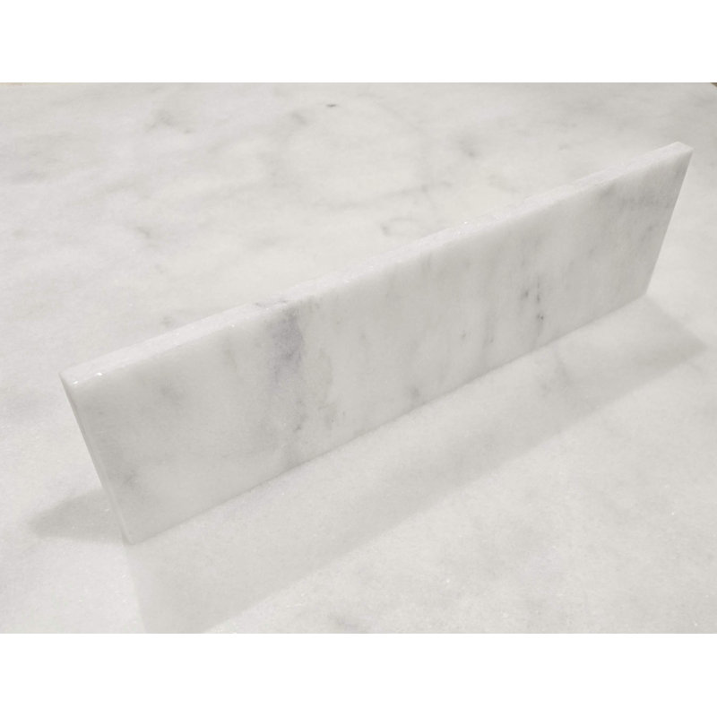 3x12 carreaux de marbre blanc, Blanc / Gris