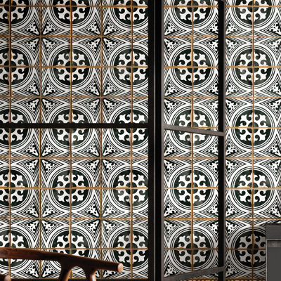 Casablanca 5" x 5" Ceramic Patterned Floor Use Tile