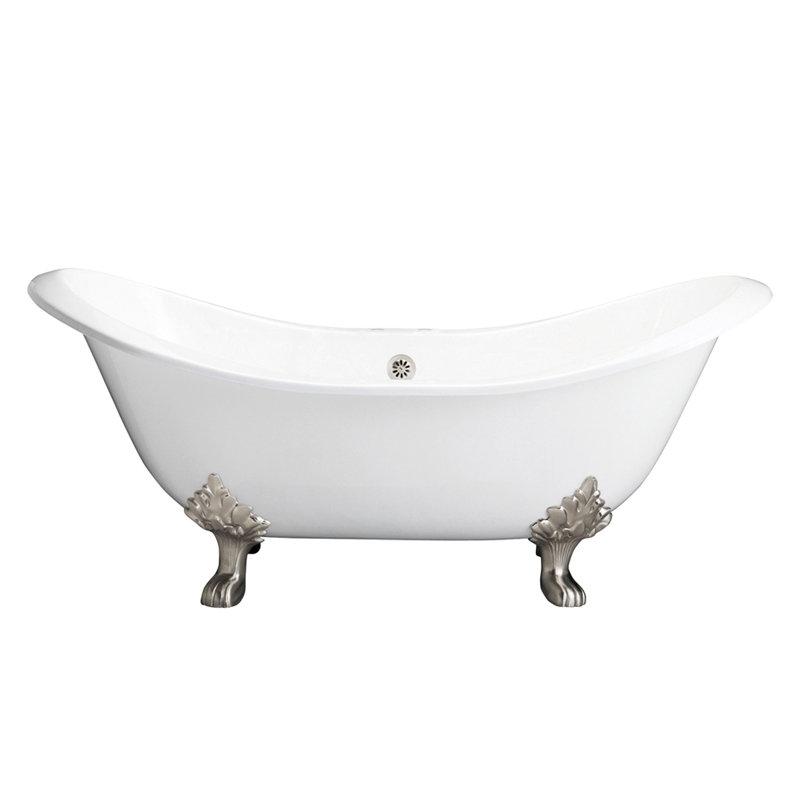 Baignoire de trempage à pattes 71" x 31", Nickel satiné