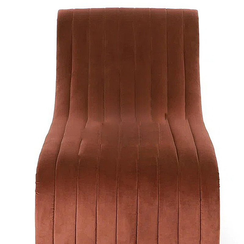 Chaise élégante au design artistique, Brun-roux