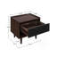 Table de chevet cannelée noire 20 po Duane (1 tiroir)-504317524