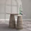 Aluminum Side Table W/Chisel Texture Base-107272256-107272257