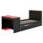 Wood Daybed with Trundle, Writing Desk, Built-in LED Lighting & USB Charging Ports-331128682-331128683