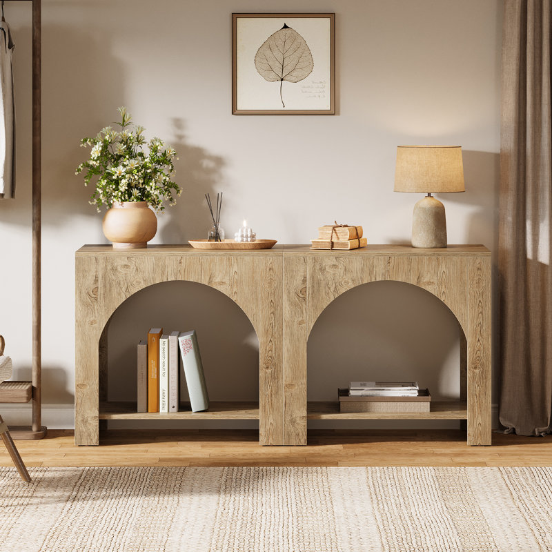 Set Of 2 Nightstand, Light Brown Oak