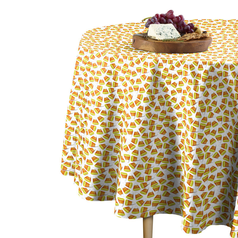 Sisneros Halloween Tablecloth, 60" x 60", White