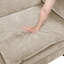 Modulaire contemporain modulaire 6 pièces avec repose-pieds moelleux et moelleux en chenille taupe-121104610