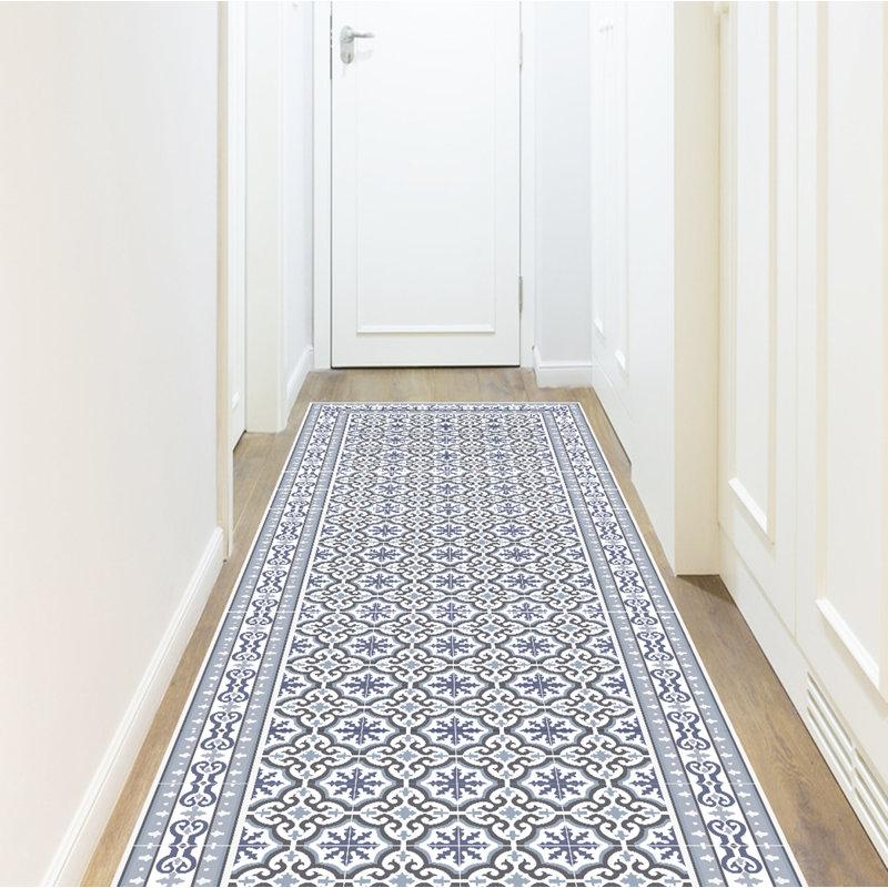 Abreona Vinyl Machine Printed Area Rug, Rectangle 2'2" x 8'2.4"