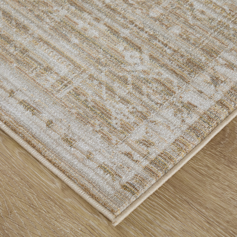 Thara Traditional Medallion, Tan/Ivory, 7'-10" x 10'-3" Area Rug, 8 x 10