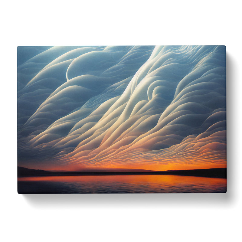 River Clouds - Wrapped Canvas, 35cm H x 50cm W x 3cm D