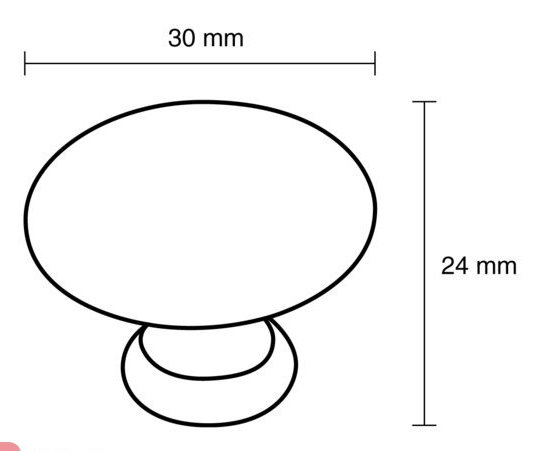 Povera 1 3/16" Diameter Round Knob