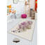 Tapis mauve / blanc en polyester tissé à la machine Ahumada-1954807306