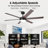 Vaczon 60" Modern Smart Large Ceiling Fan with Dimmable 3CCT LED Lights, 6-Speed Reversible DC Motor, Timer, Remote and App Control-1673542287
