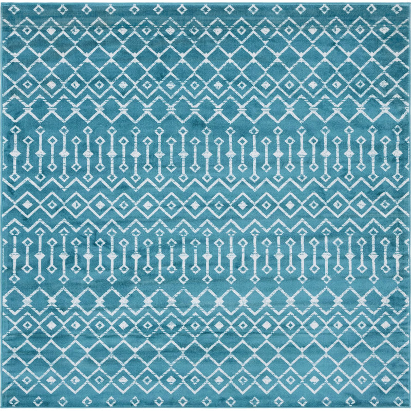 Tapis contemporain Aemtenan couleur de rivage, Carré 6 pi