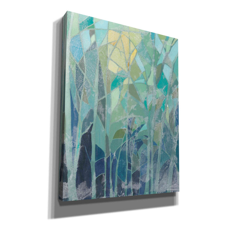 «Toile de verre forêt II» par Grace Popp, toile murale en verre, H 34 po x l 26 po x P 1,5 po