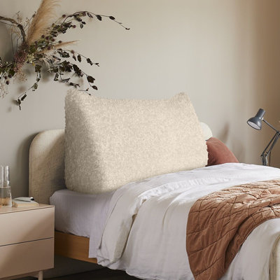 Sit-up Back Comfort Plush Fur Headboard Wedge Reading Pillow Back Support Backrest Cushion Compression