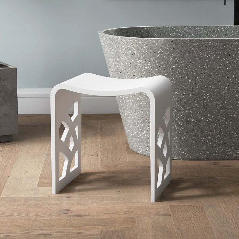 Freestanding Shower Seat Solid Surface Shower Stool