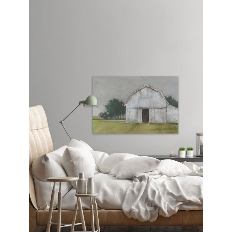 « rustique barnyard ii », reproduction de peinture à l’huile sur toile tendue, H 16 po x l 24 po x P 1,5 po
