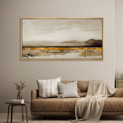 «Minimal Landscape Abstract Earth Tones Nature Landscape», reproduction d'art sur toile