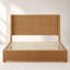 Grand lit plateforme en bois massif avec tête de lit, aucun sommier requis, lit sur pied-454170546-455457911