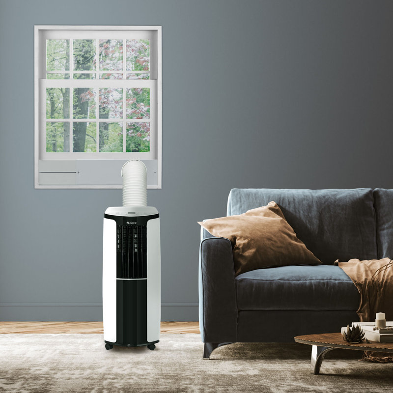 Gree 6000 BTU Black and White Portable Air Conditioner with Remote