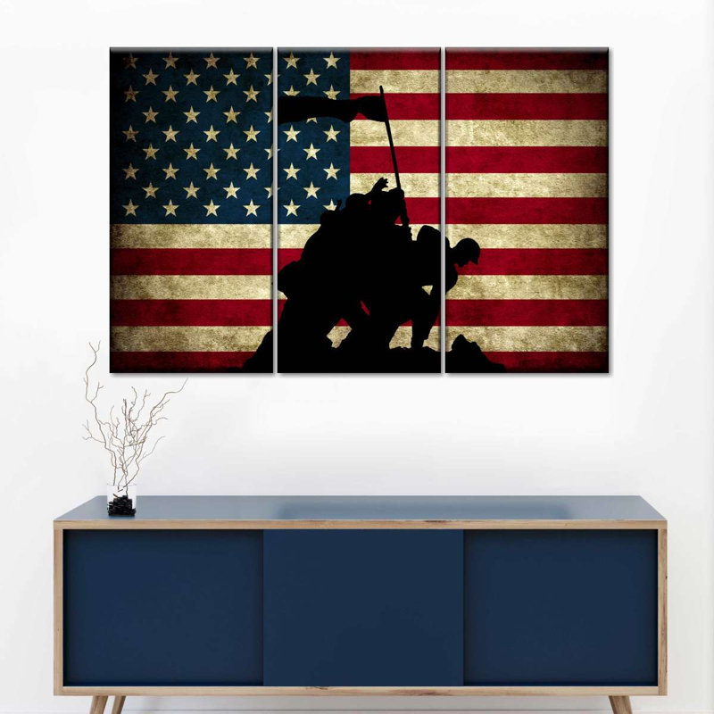 «Memorial Day USA Flag», reproduction sur toile, H 57 po x l 36 po x P 1,25 po