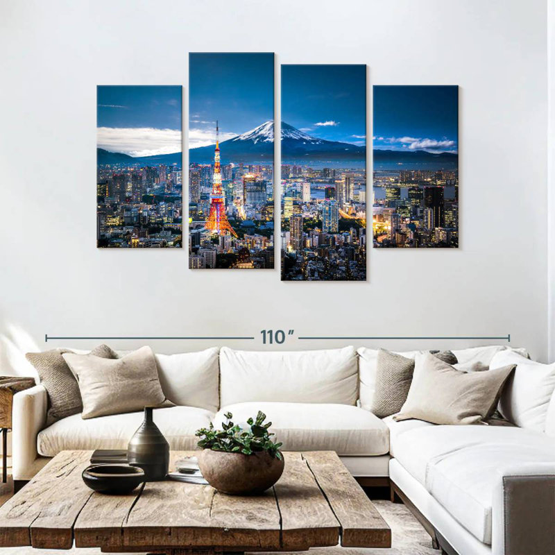 Hannes, tokyo, paysage urbain, H 54 po x l 84 po