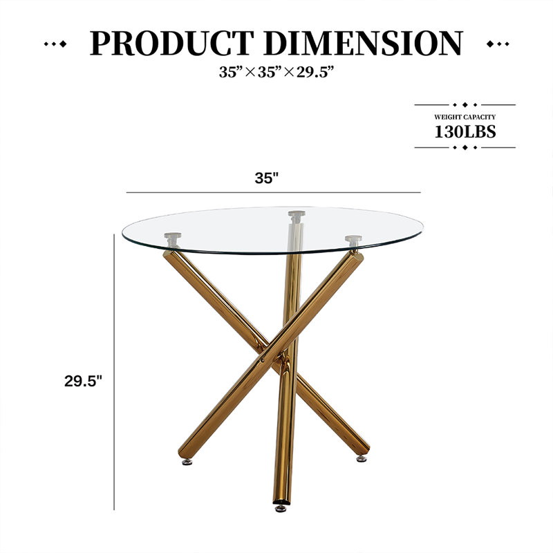 Table de salle à manger Golden Golden, Doré