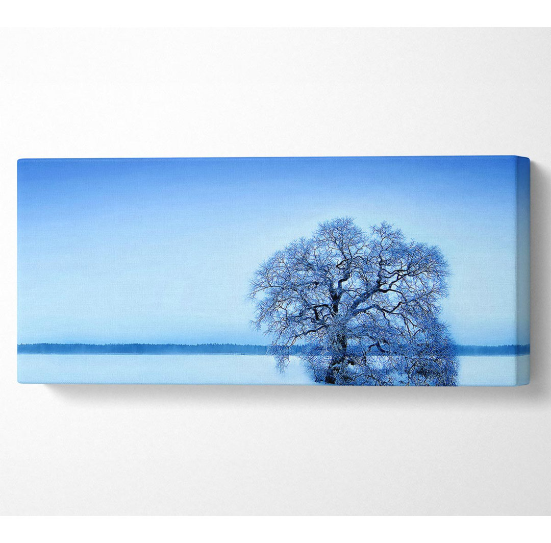 Blauer Winterbaum - Kunstdrucke auf Leinwand